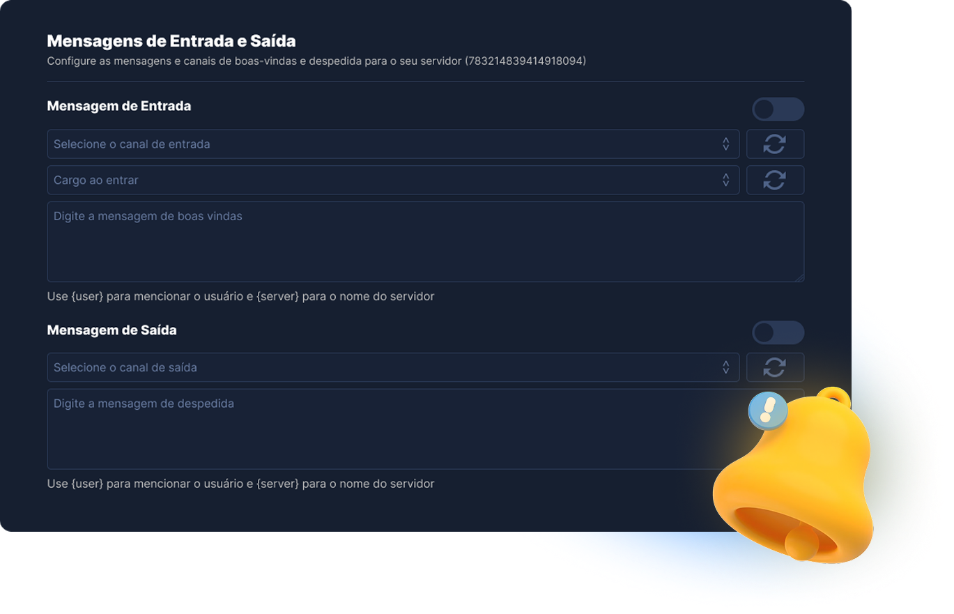 Mensagens de Boas-vindas